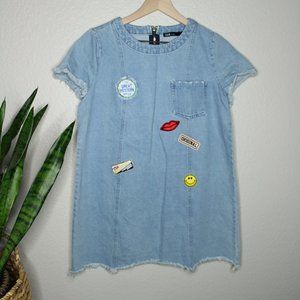 Vintage Denim Patch Dress